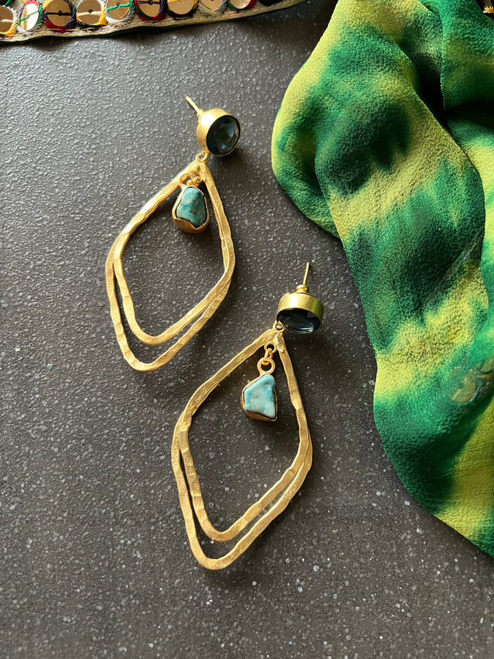 Double Stone Statement Danglers