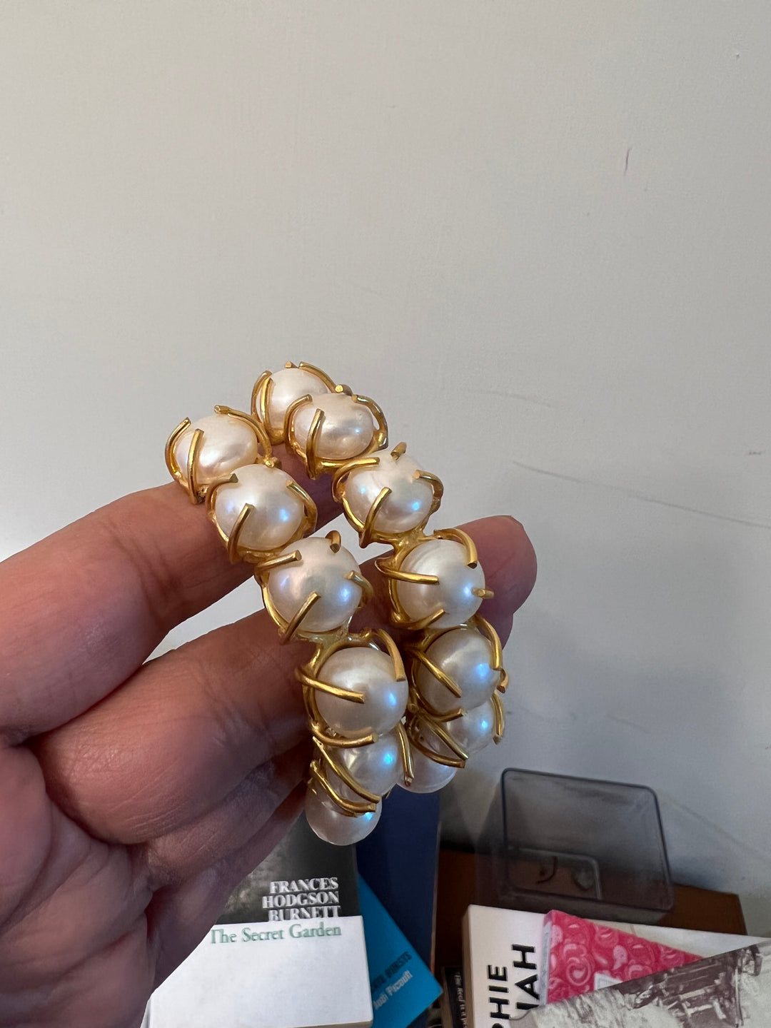 Classy Pearl Hoop Earrings