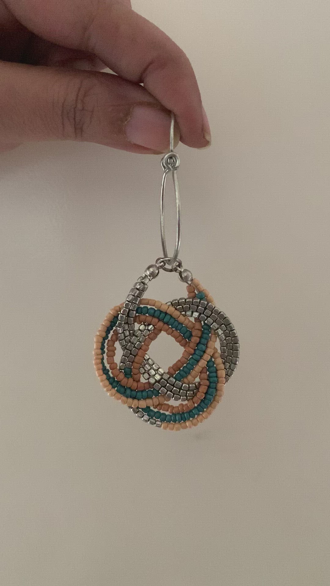 Gorgeous Beaded Hoop Danglers