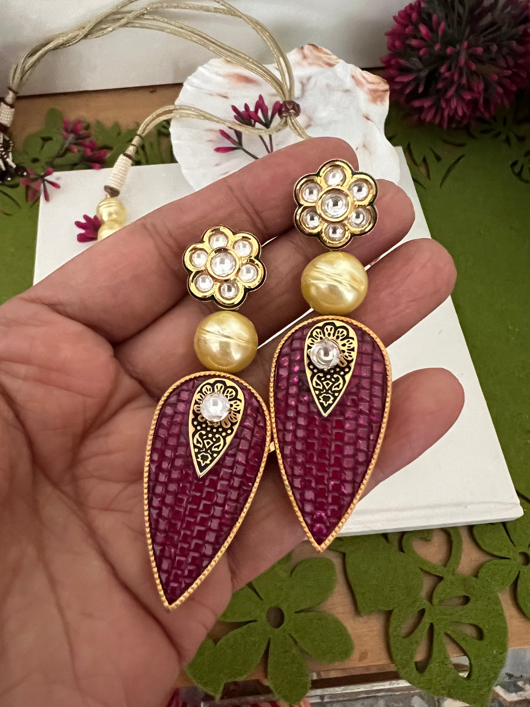 SHIVKA One of a Kind Designer Necklace with Earrings