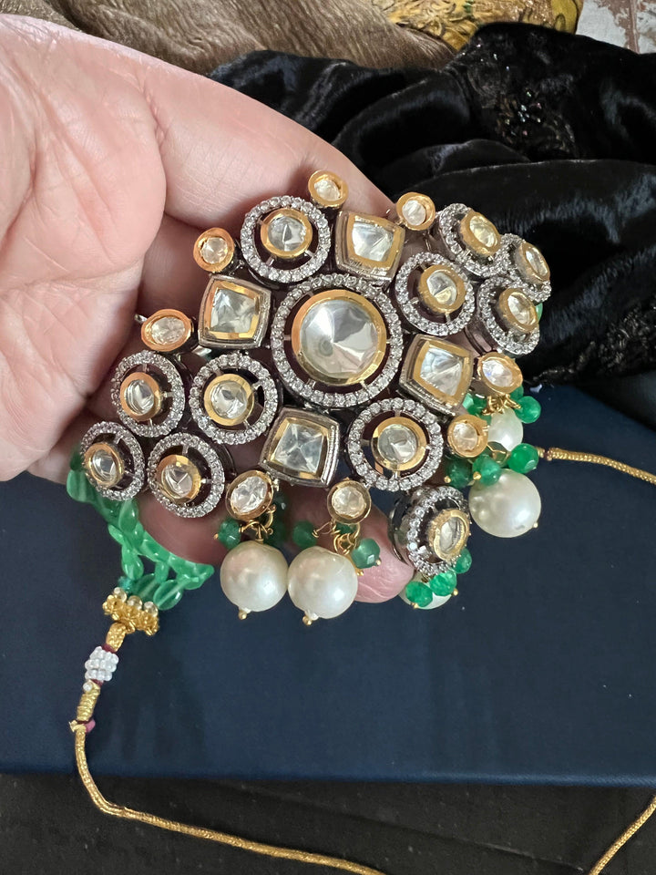 Scintillating Bridal Kundan Choker with Earrings - SHIVKA