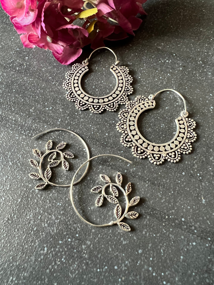 Brass Earrings- Set of Two
