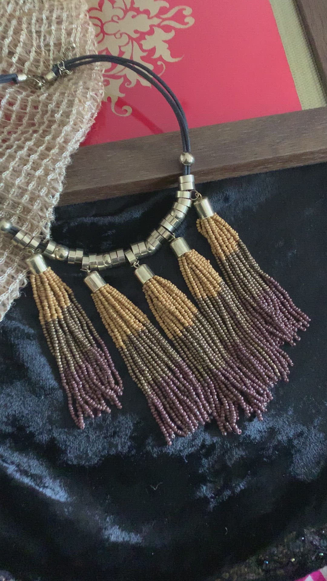 Tasseled Beaded Necklace