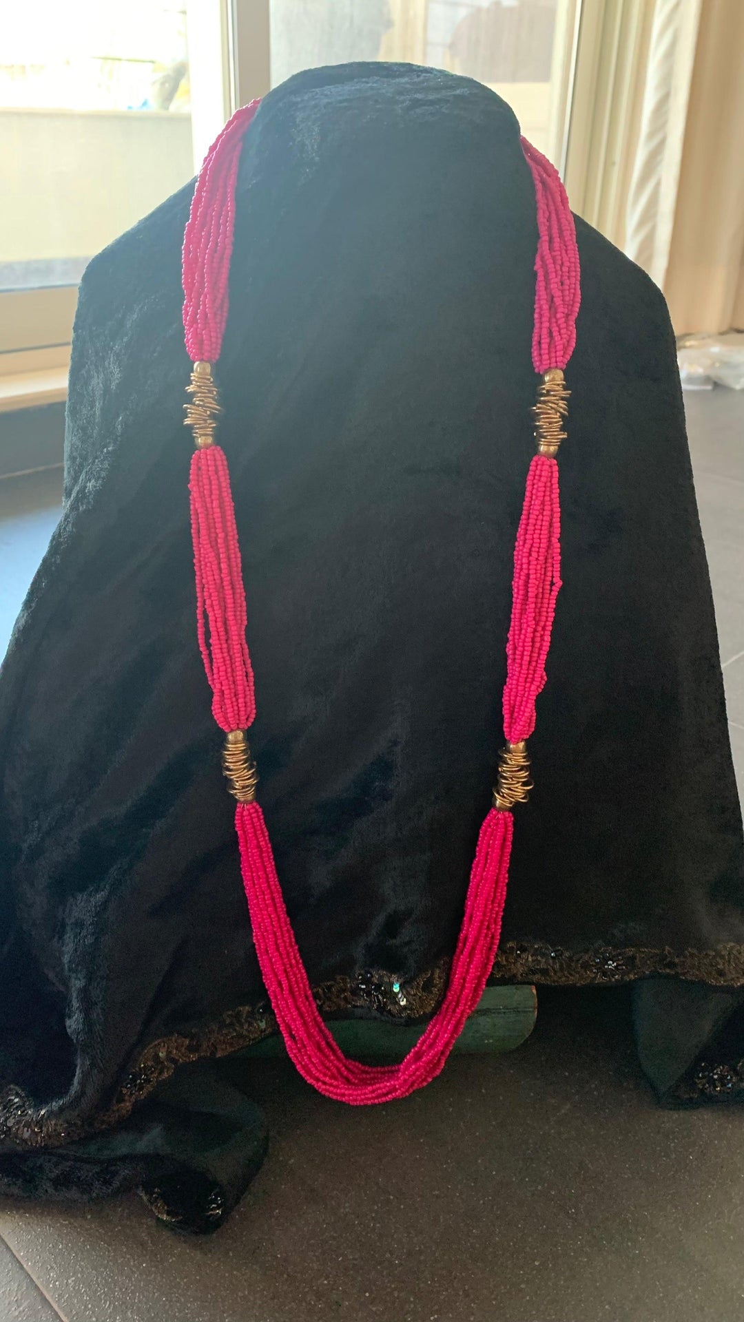 Maharani Pink Beaded Necklaces - SHIVKA