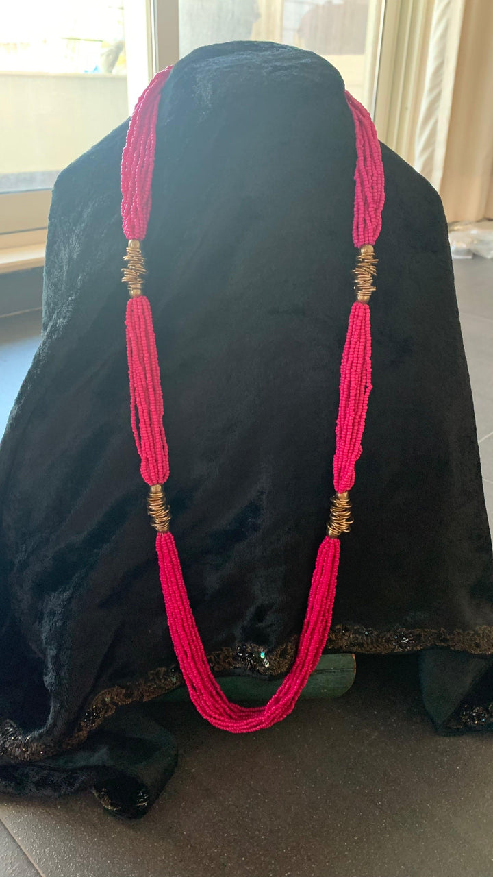 Maharani Pink Beaded Necklaces - SHIVKA