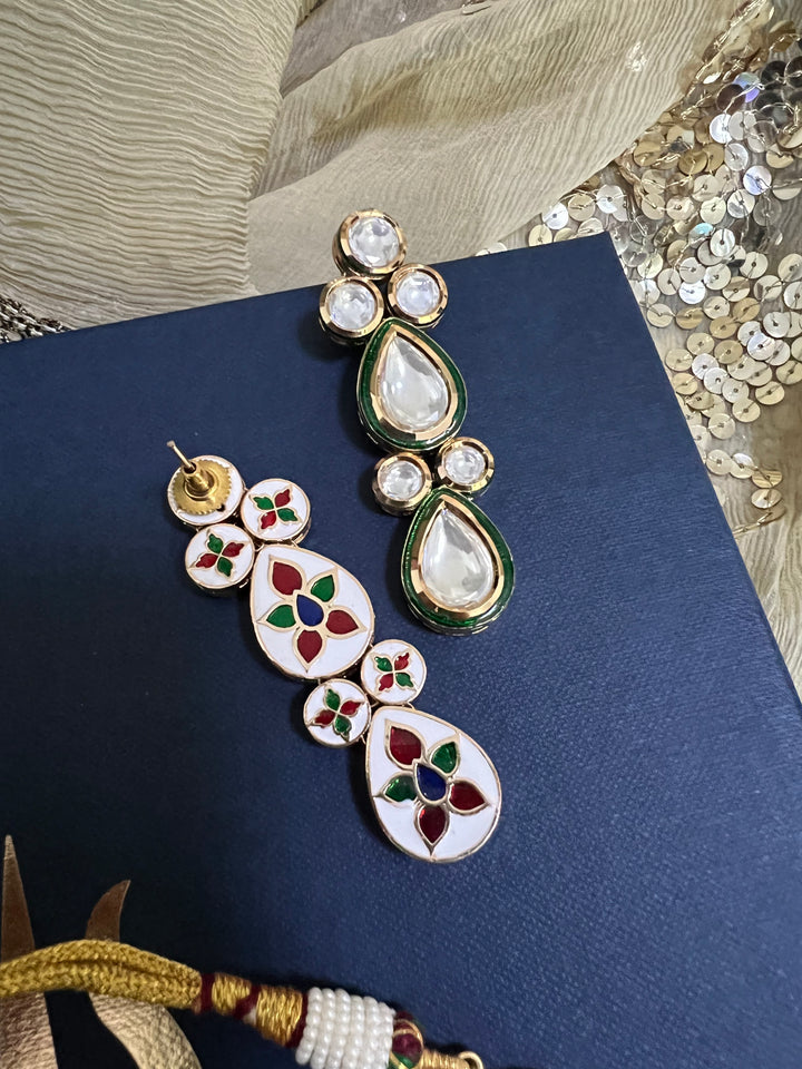 Timeless Kundan Necklace with Statement Earrings