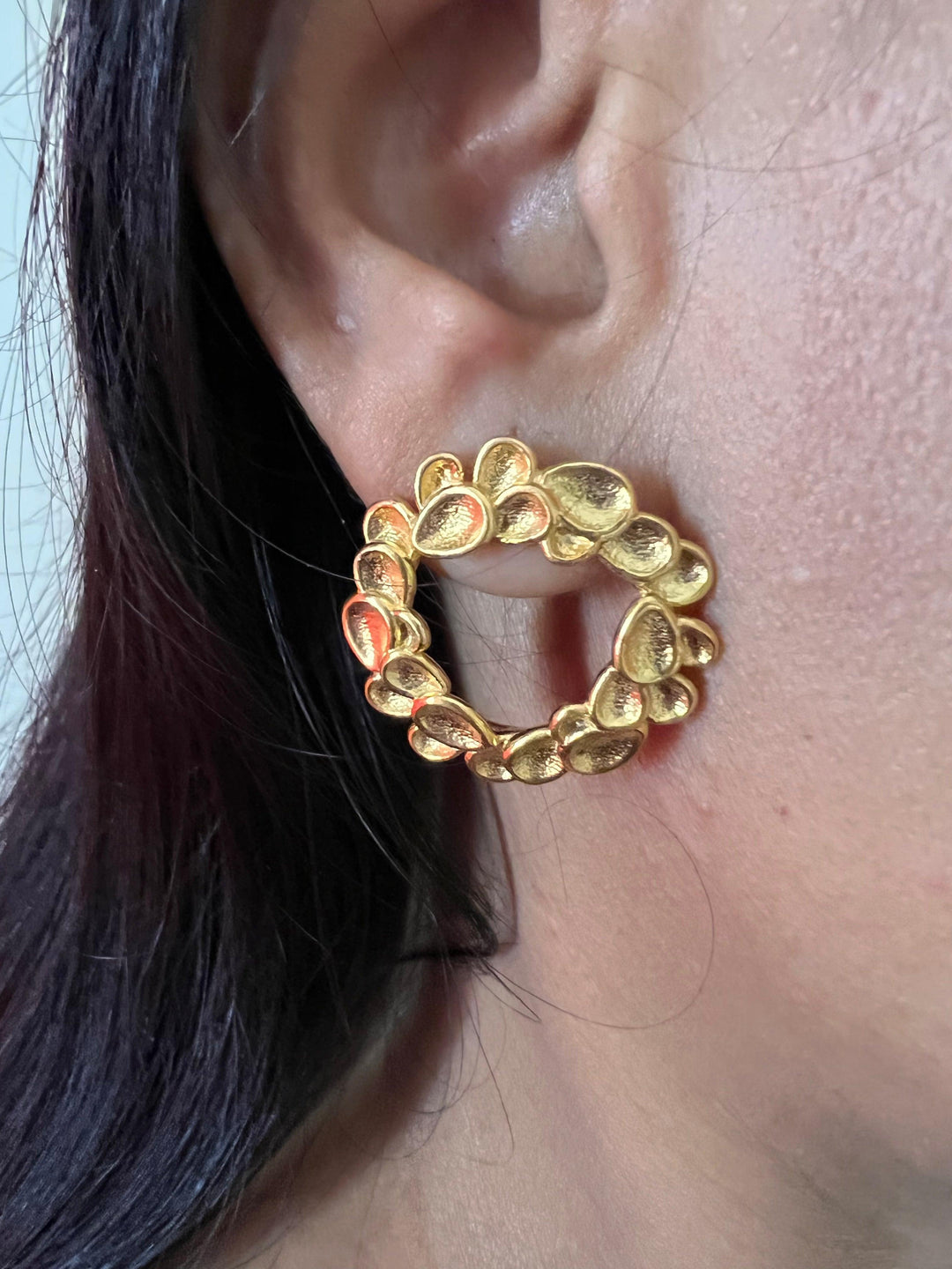 Statement Gold Leaves Studs - SHIVKA