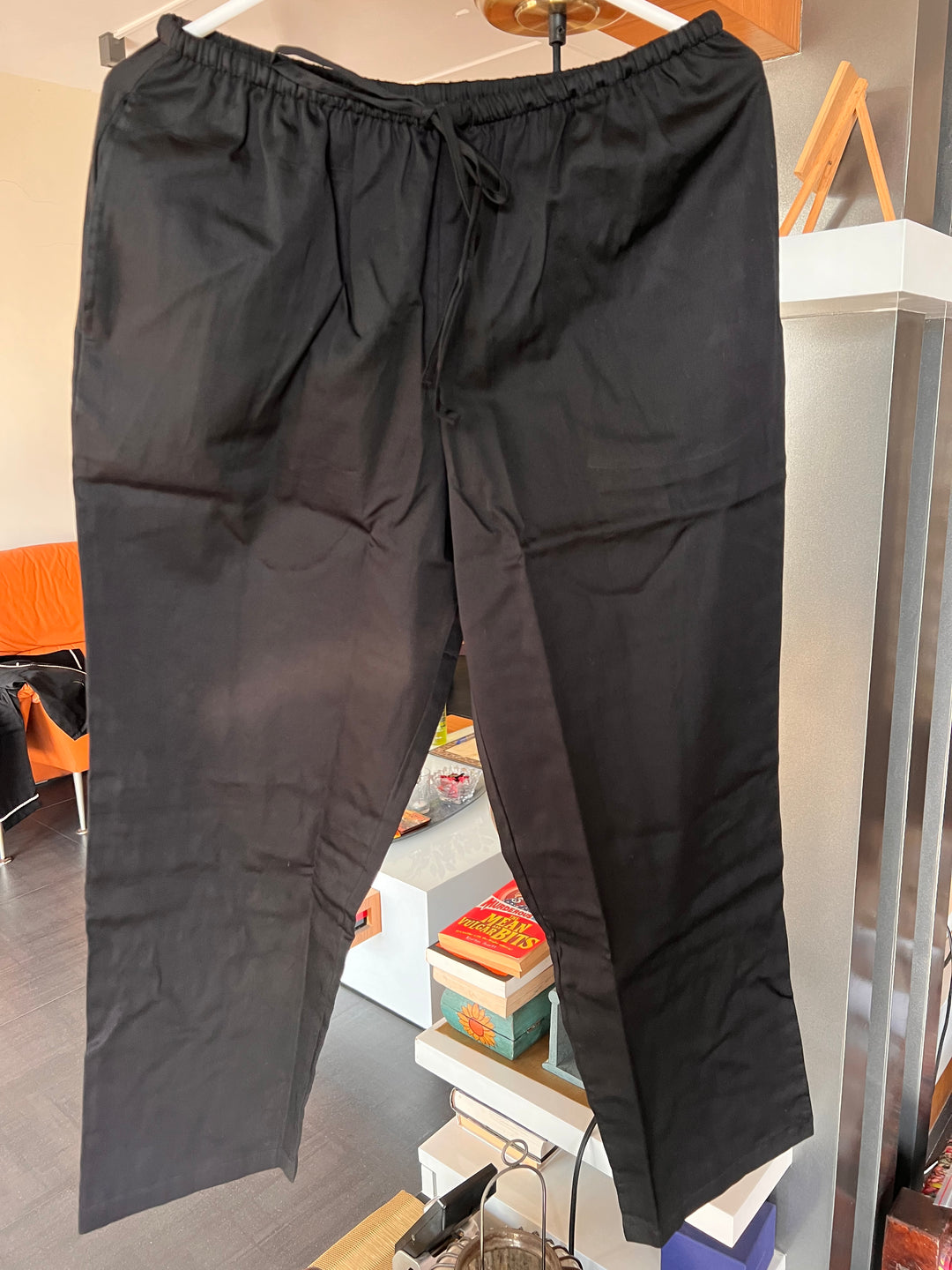 Black Print Cotton Night Suit