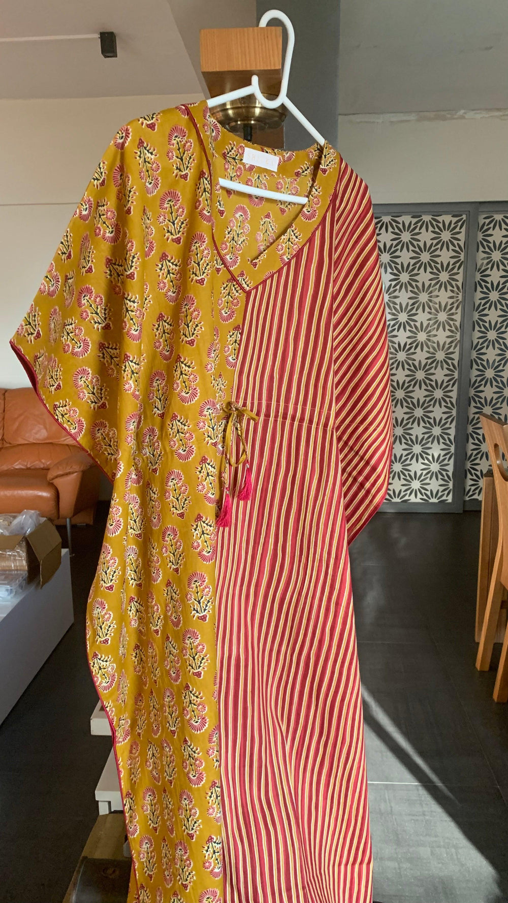 Half n Half Designer Cotton Kaftan - SHIVKA