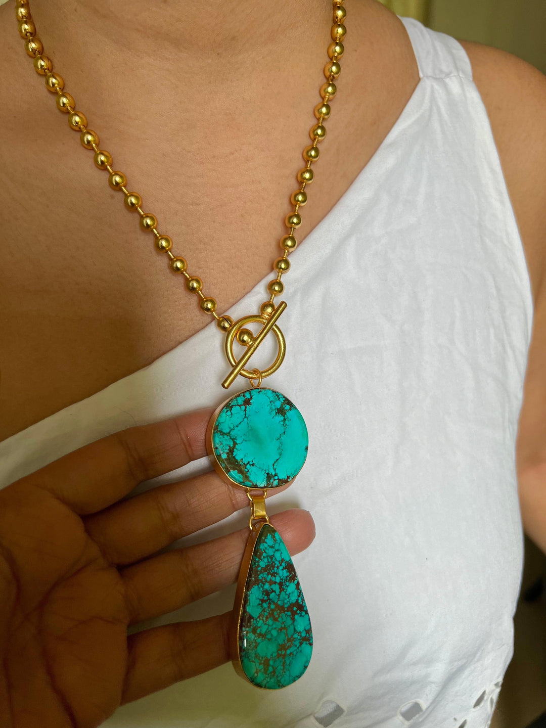 Statement Turquoise Necklace - SHIVKA
