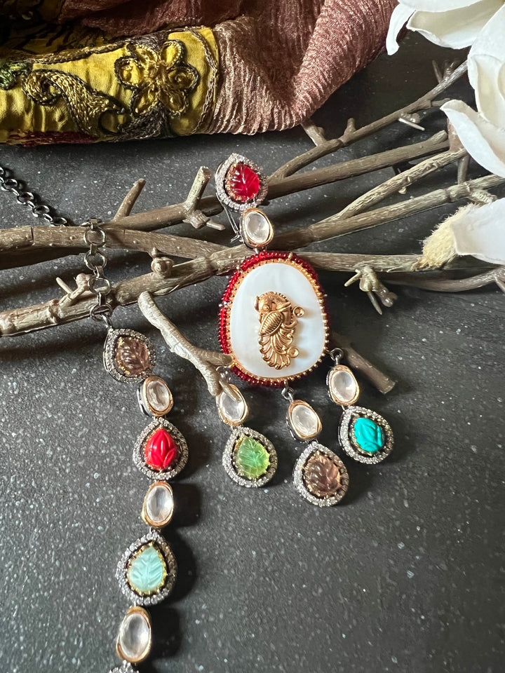 Designer Victorian Necklace with Statement Earrings