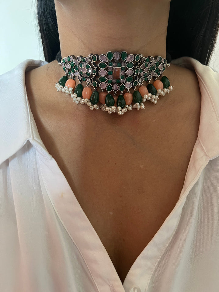 Antique Choker with Earrings