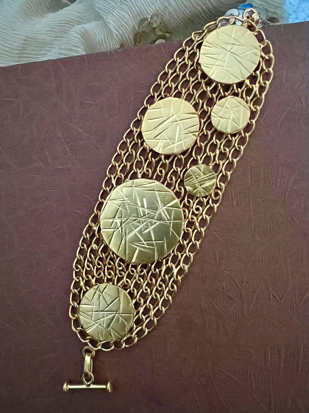 Statement Gold Mesh Bracelet - SHIVKA