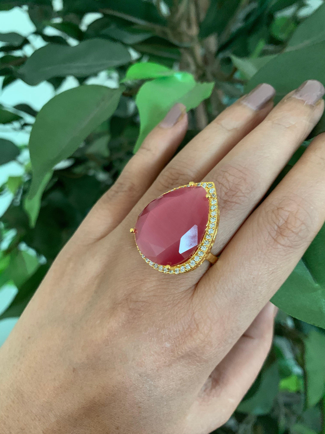 Pink Gemstone Ring - SHIVKA