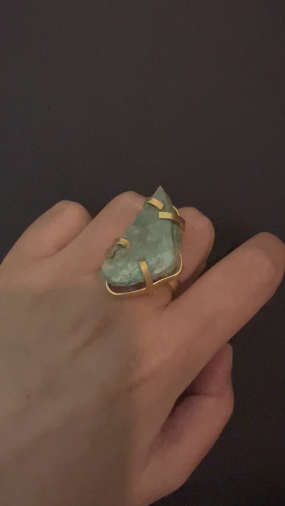 Statement Natural Gemstone Ring