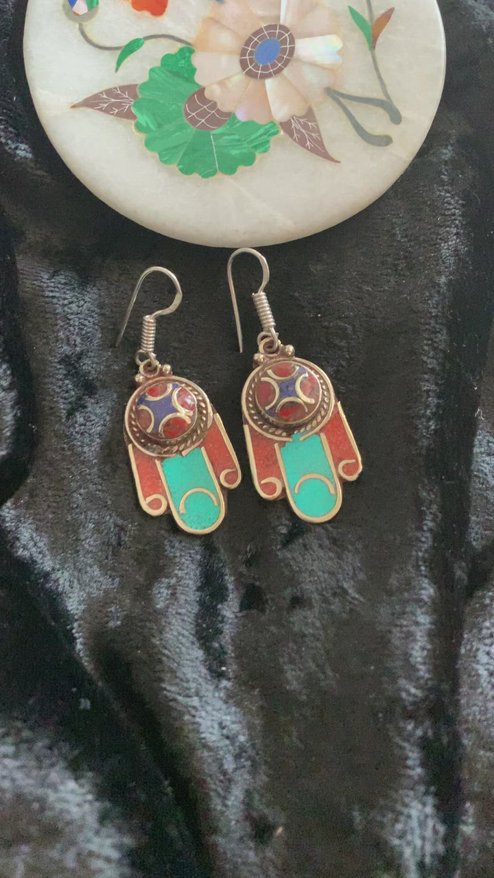 Antique Hamsa Earrings