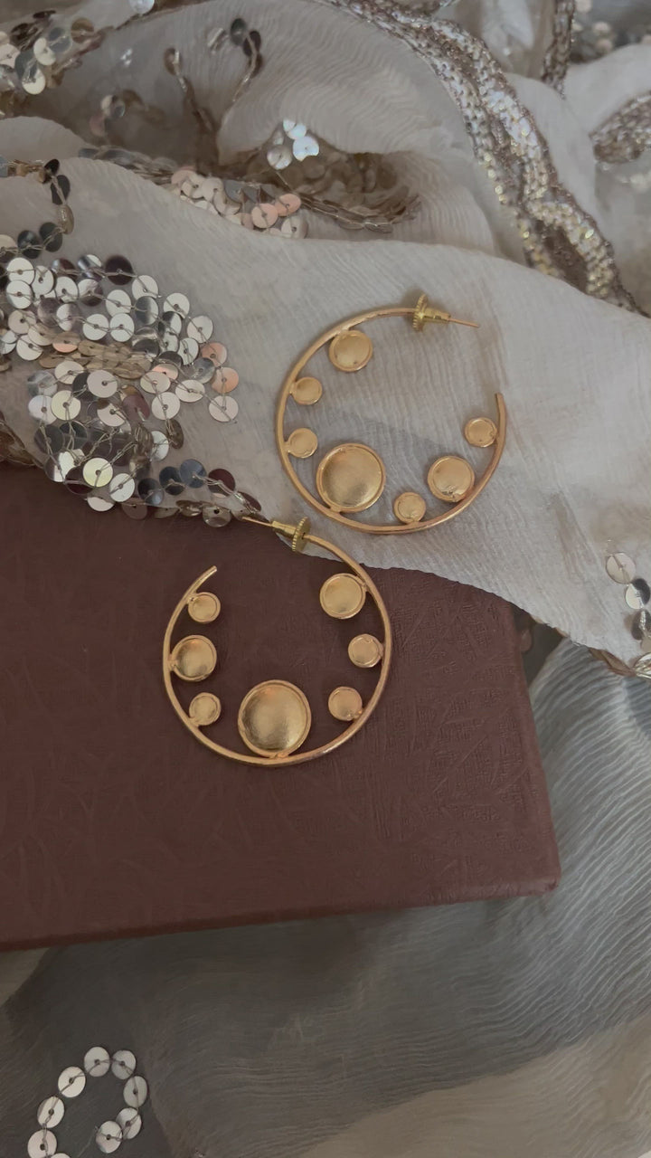 Designer Gold Tone Hoops