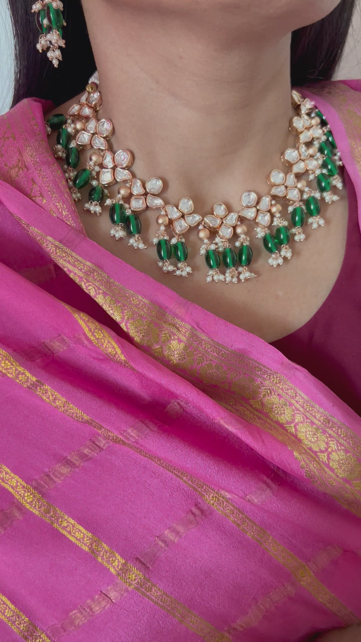 Classic Kundan Choker with Earrings