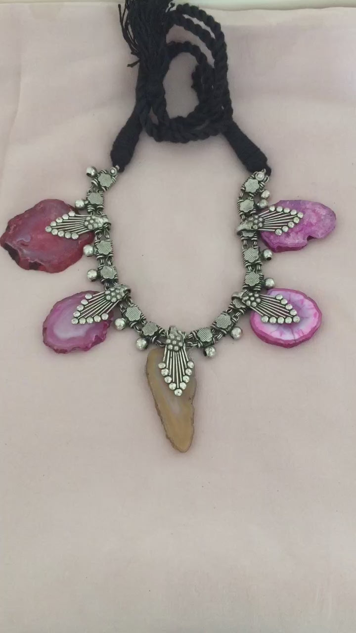 Trendy Raw Stones Necklace