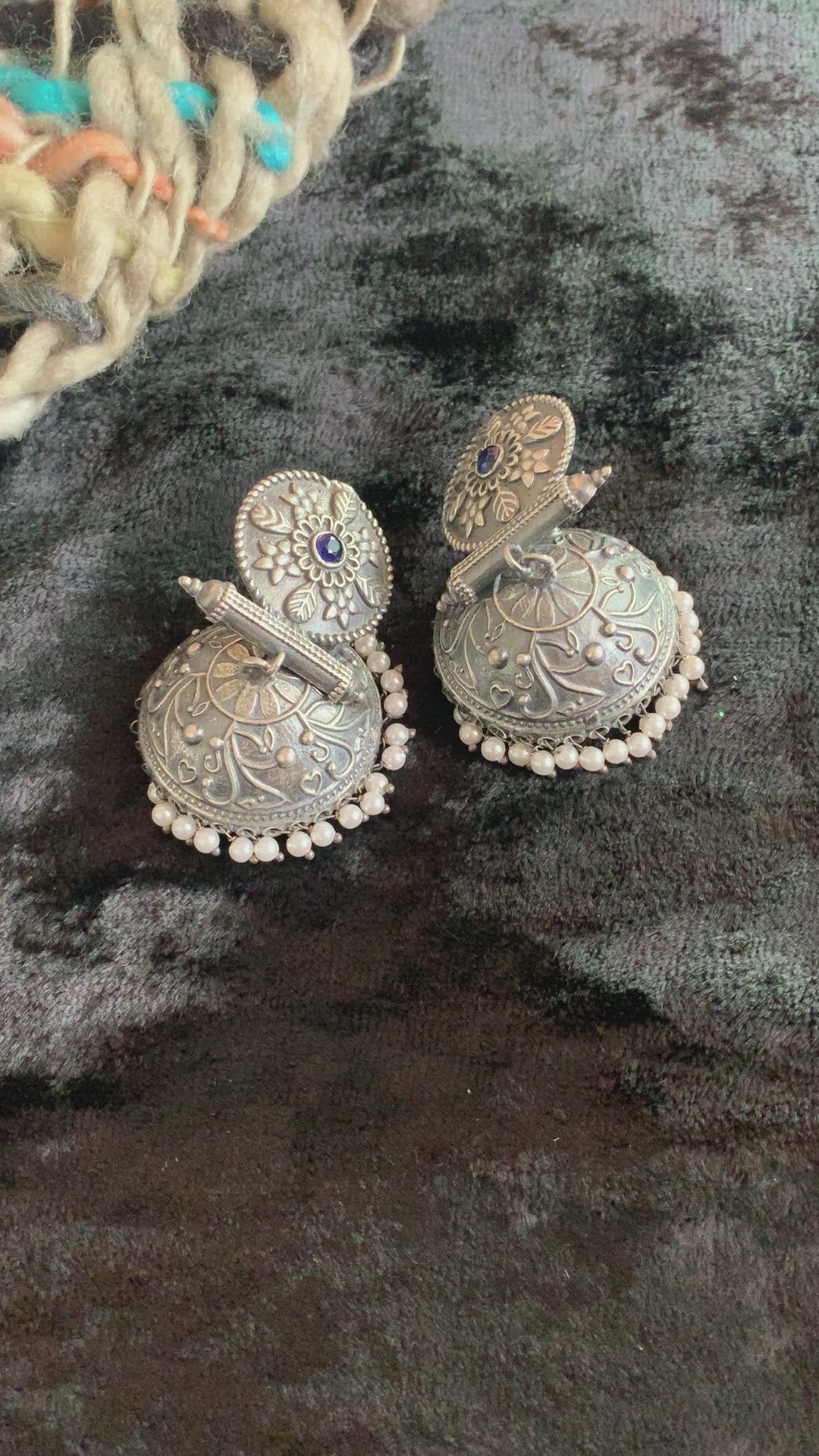 Antique Floral Jhumkas