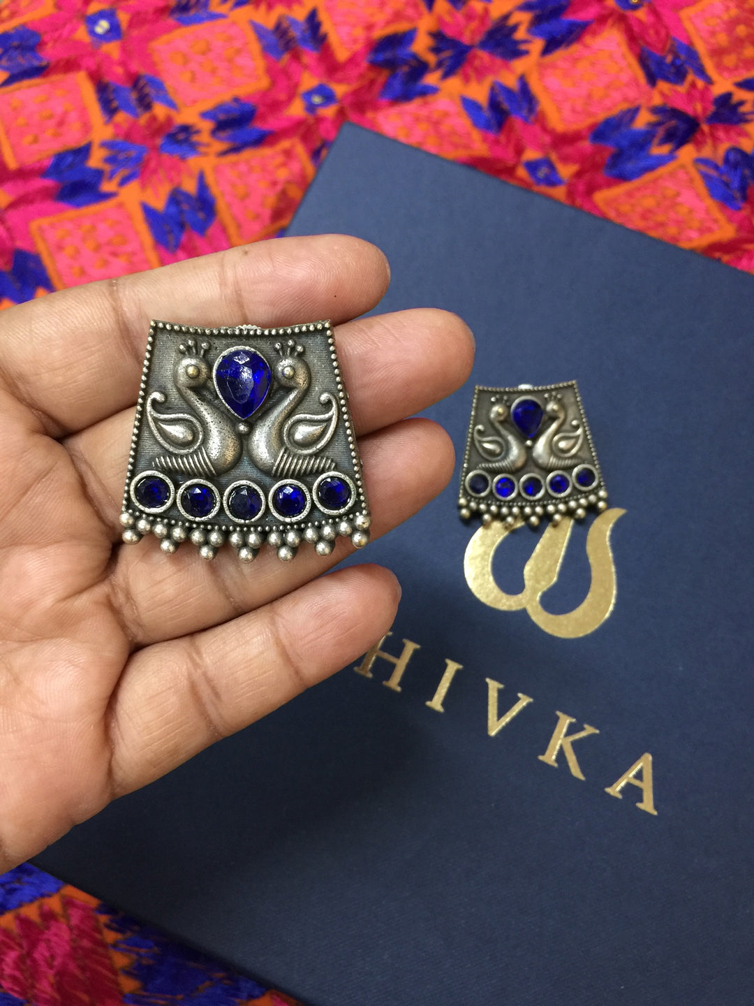 Antique Twin Peacock Earrings