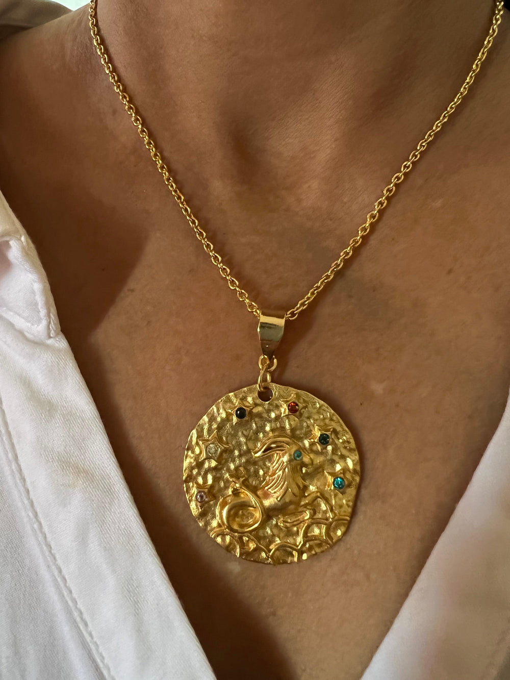 Statement Capricorn Pendant Necklace - SHIVKA