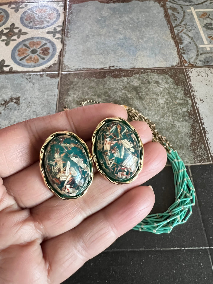 Beaded Necklace with Studs