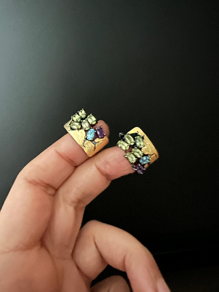 Multi Gemstone Pure 925 Silver Baalis