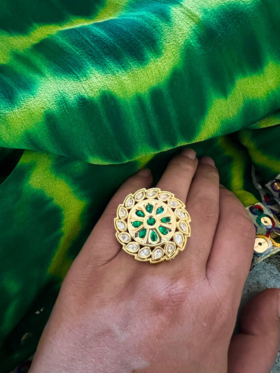 Kundan Wedding Ring - SHIVKA