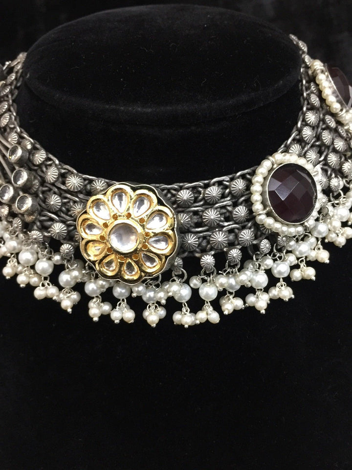 Vintage Artistic Necklace with Earrings - SHIVKA