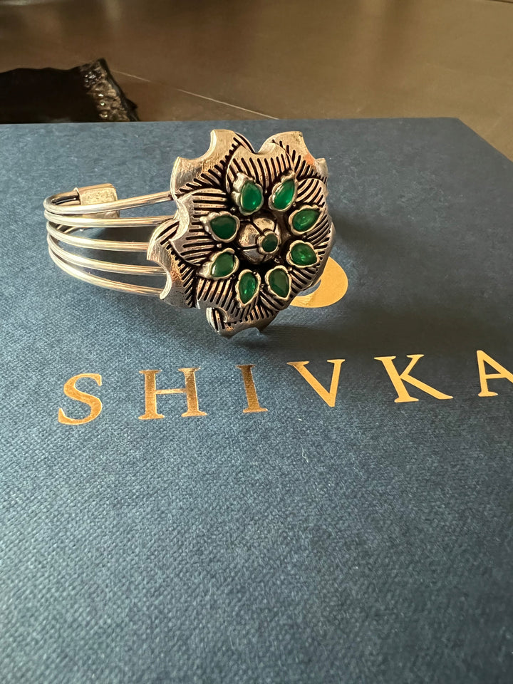 Antique Flora Open Cuff