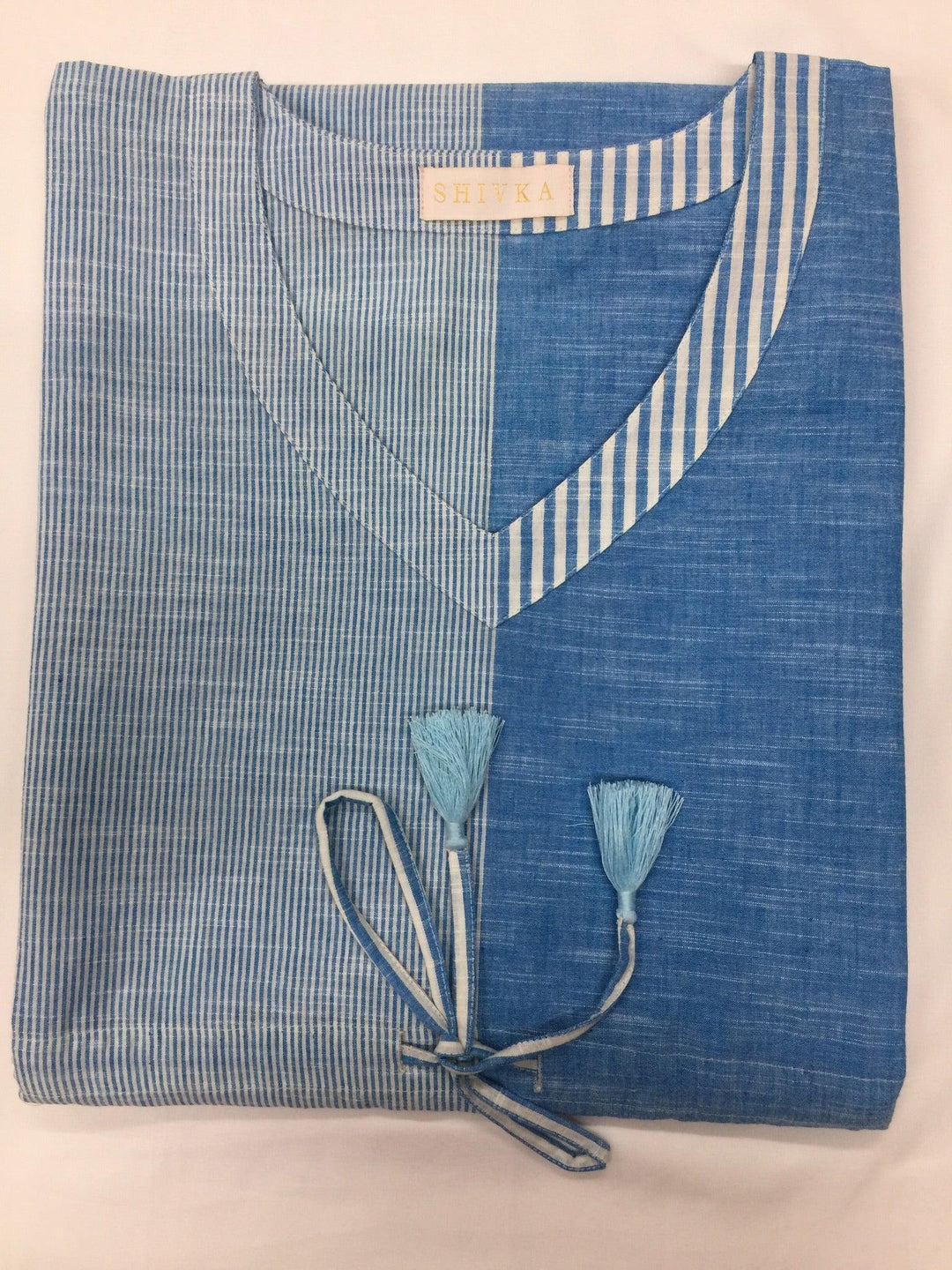 Indian Print Cotton Kaftan - SHIVKA