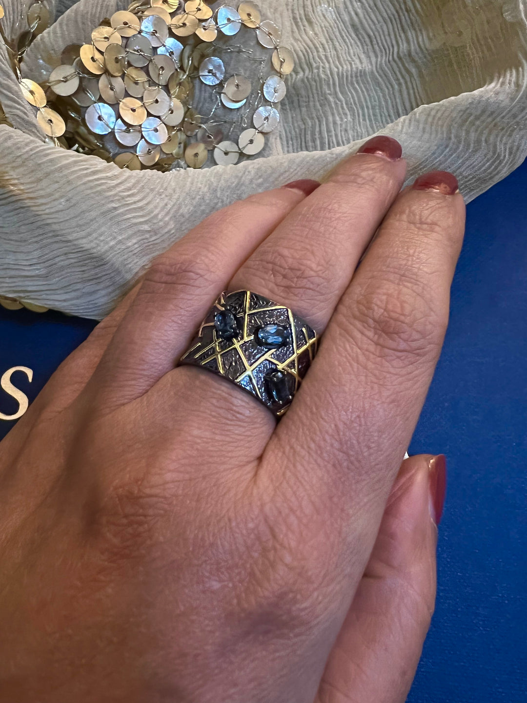 Designer London Blue Topaz Pure Silver Ring