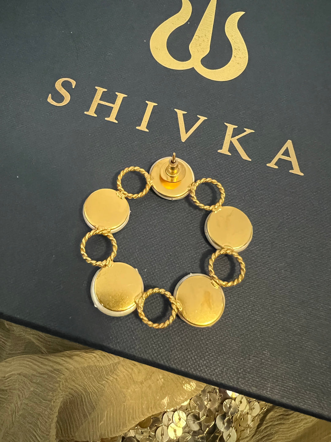 Designer Coin Pearl  Studs