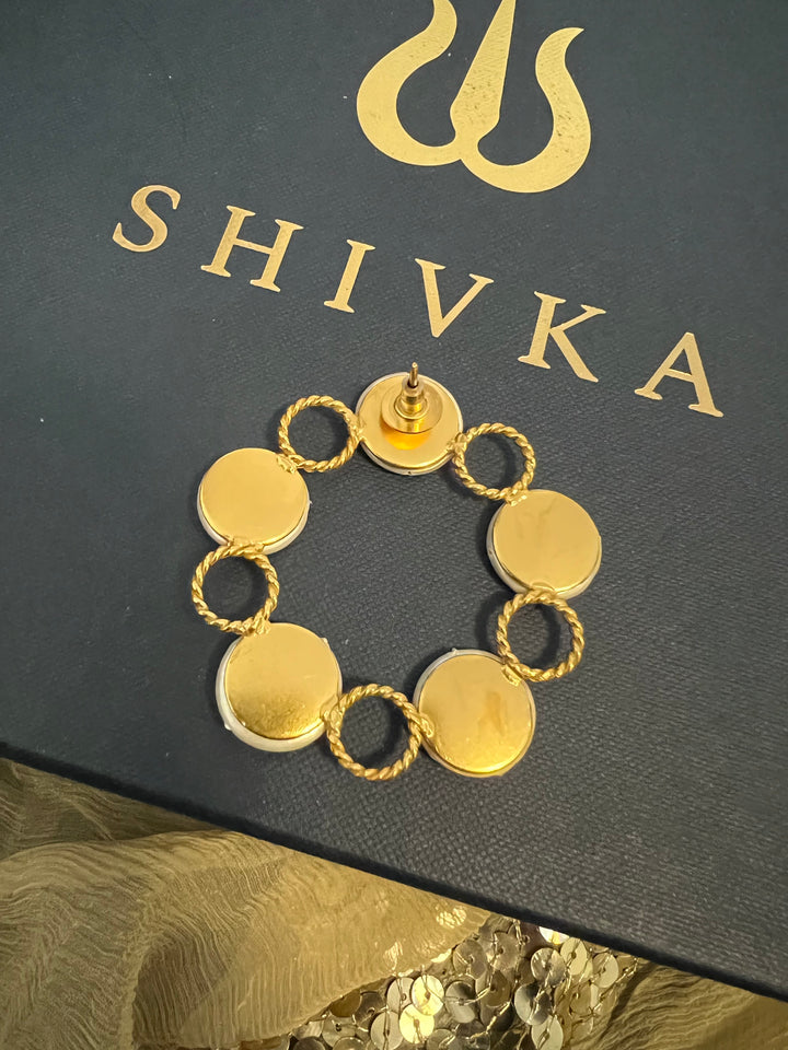 Designer Coin Pearl  Studs