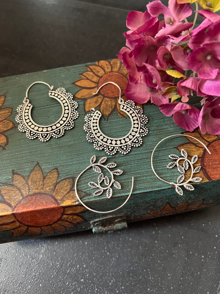 Brass Earrings- Set of Two