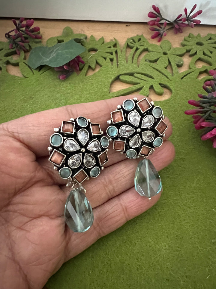 Antique Green Amethyst Earrings