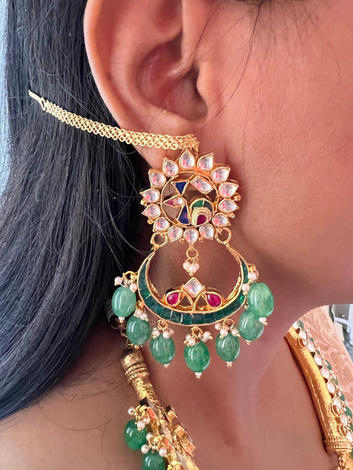 Royal Kundan Wedding Necklace with Earrings - SHIVKA