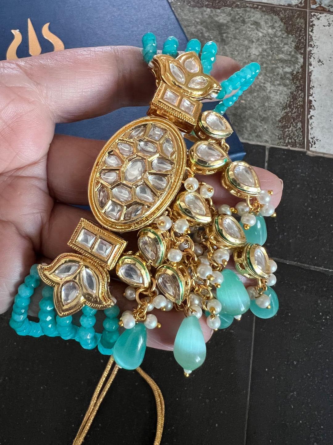 Classic Kundan Choker with Earrings and Maangtikka