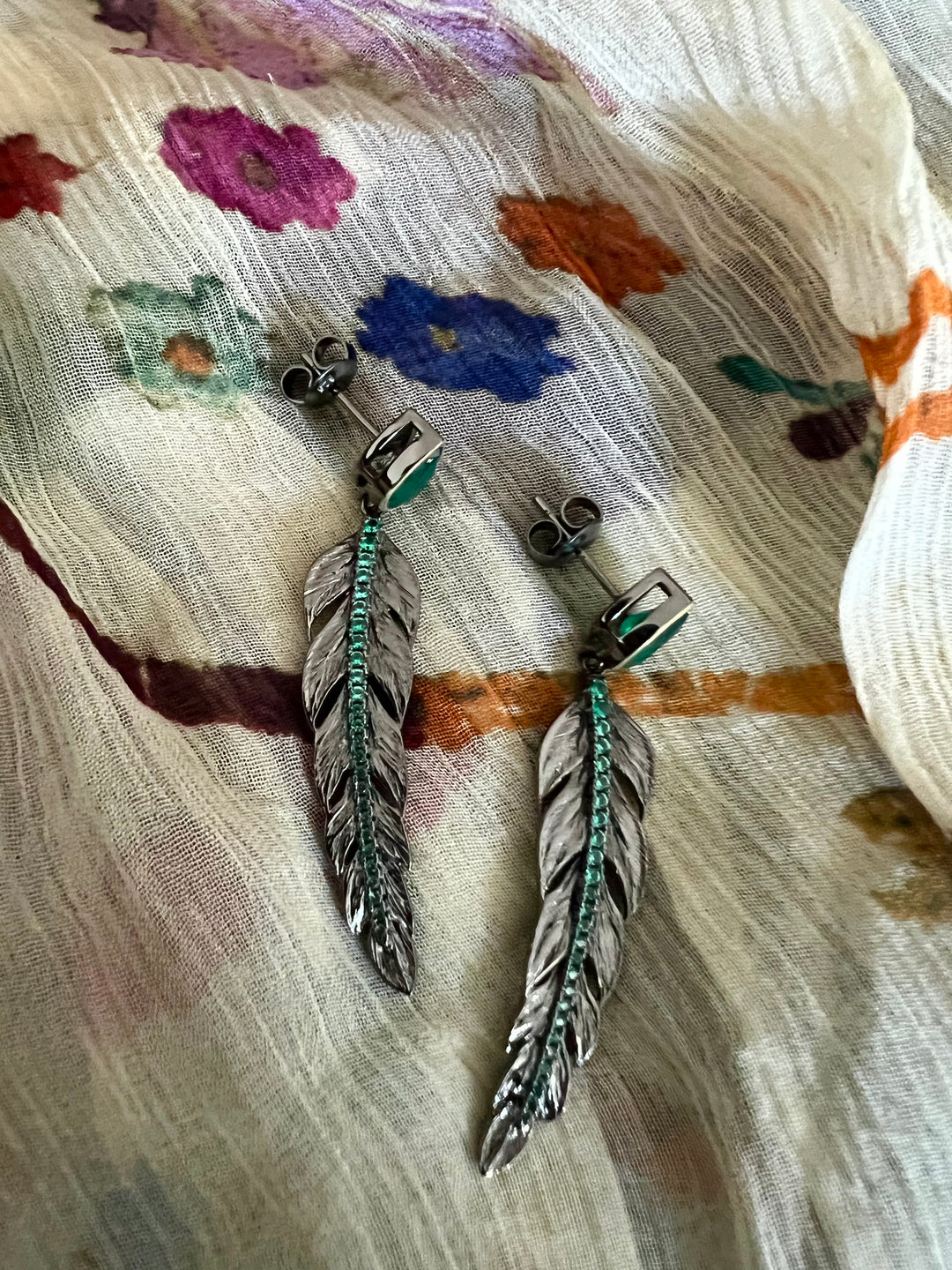 Minimalist 925 Silver Agate Leaf Earrings