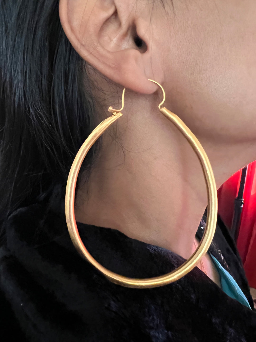 Designer Bold and Beautiful Pearl Hoops