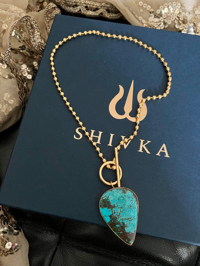 Statement Turquoise Necklace - SHIVKA