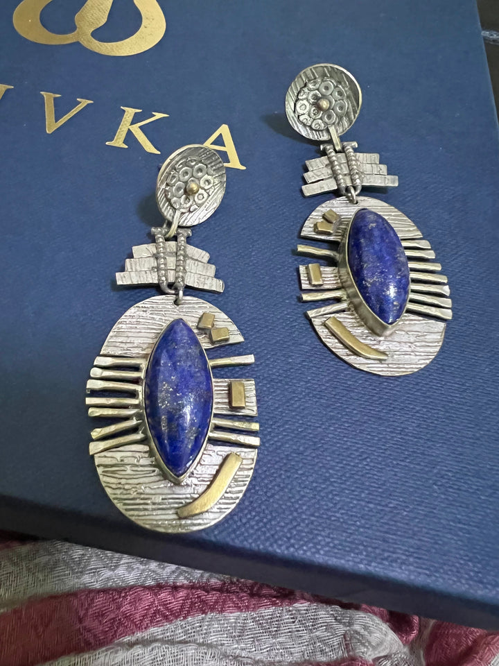 Vintage Lapis Lazuli Earrings