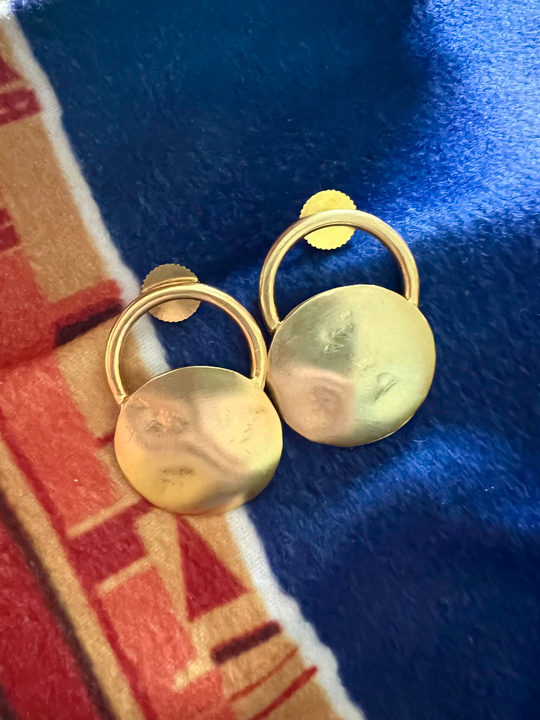 Gold Plated Brass Stud Earrings