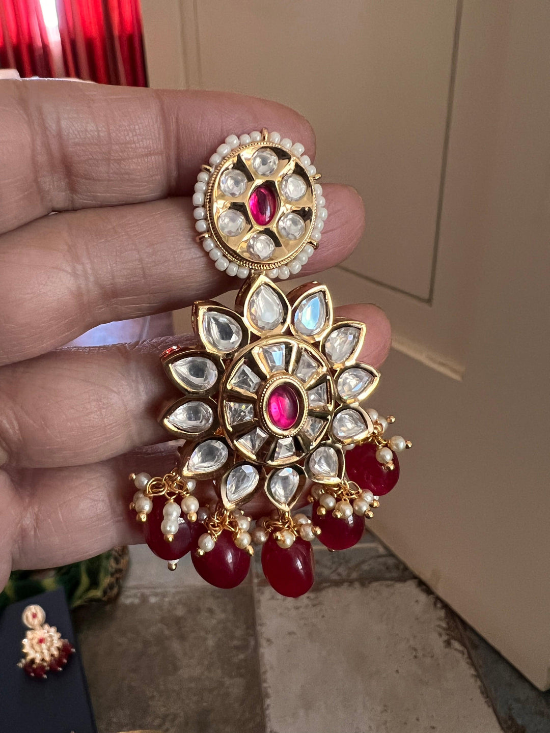 Jadau Kundan Choker with Statement Earrings - SHIVKA