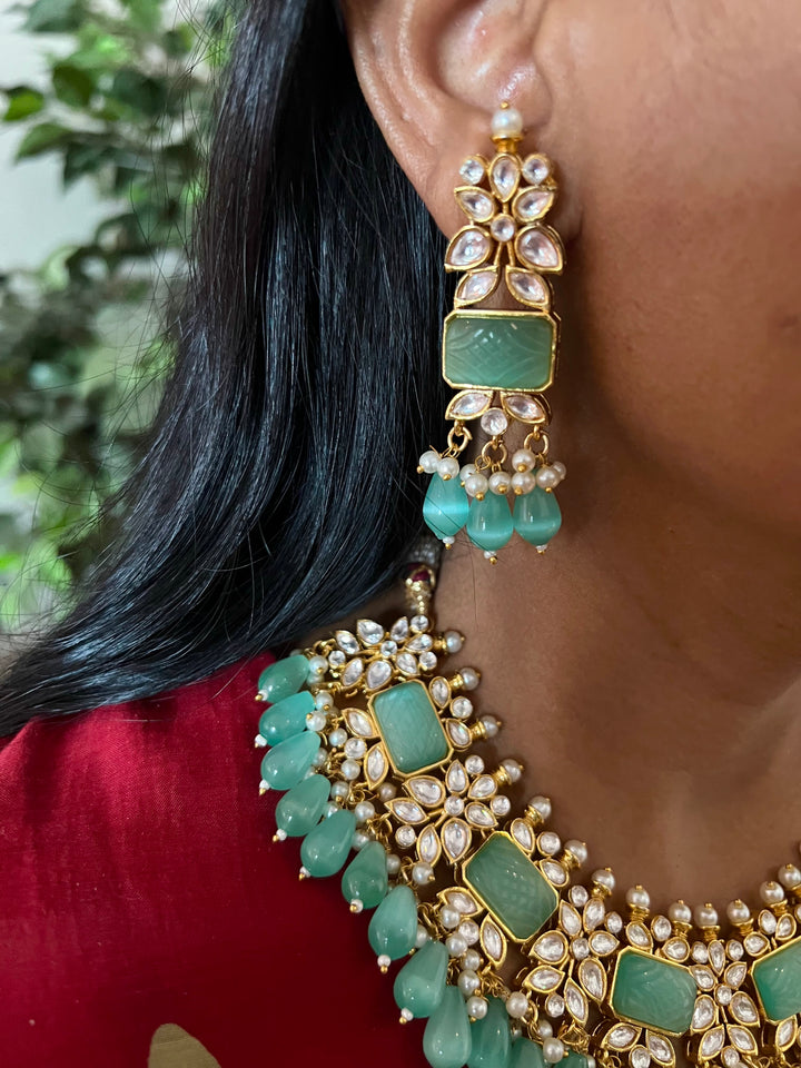 Royal Bridal Choker Necklace with Earrings and Maangtikka