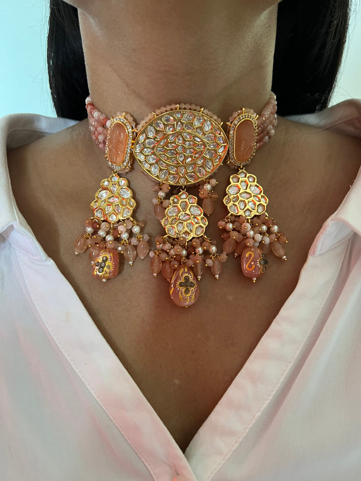 High Quality Kundan Choker with Statement Earrings