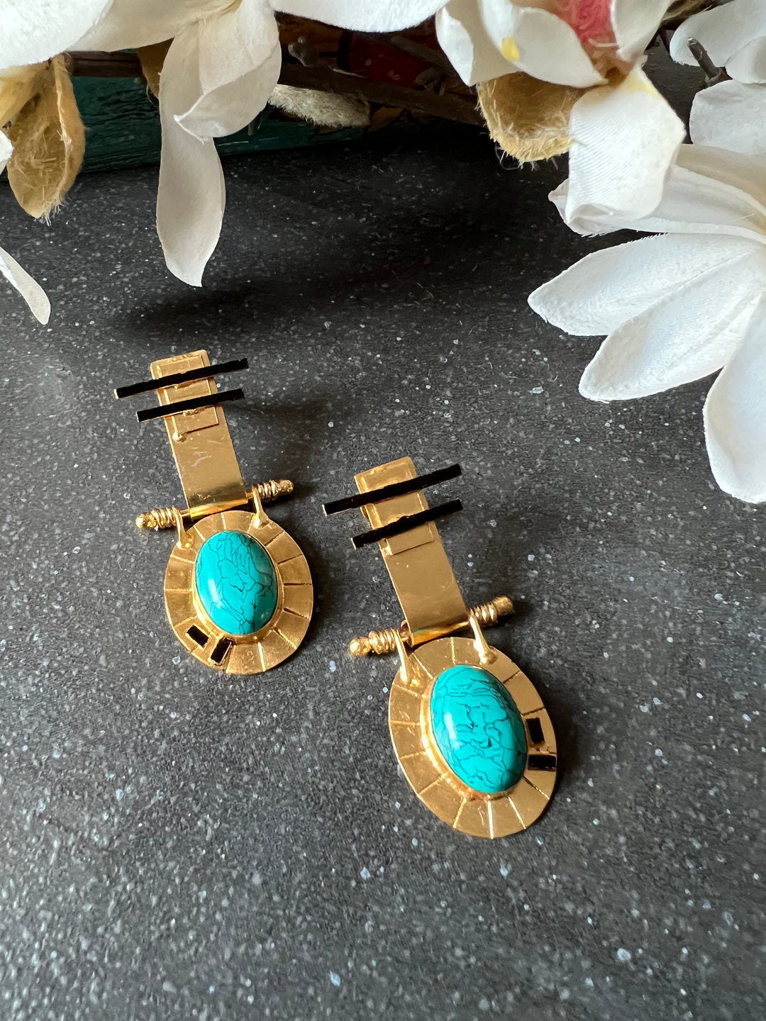 Vintage Stone Earrings