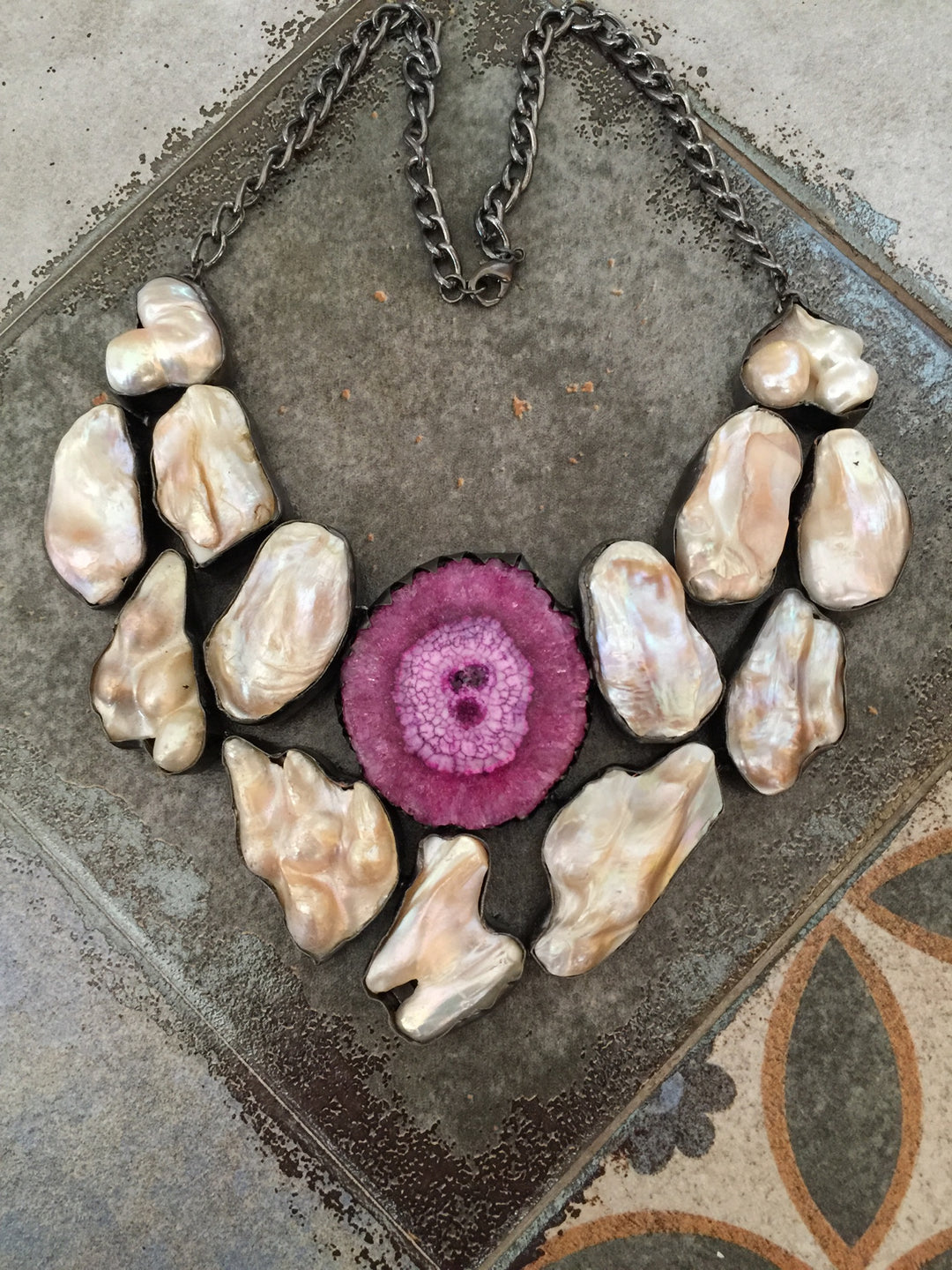 Statement Baroque Pearl Necklace