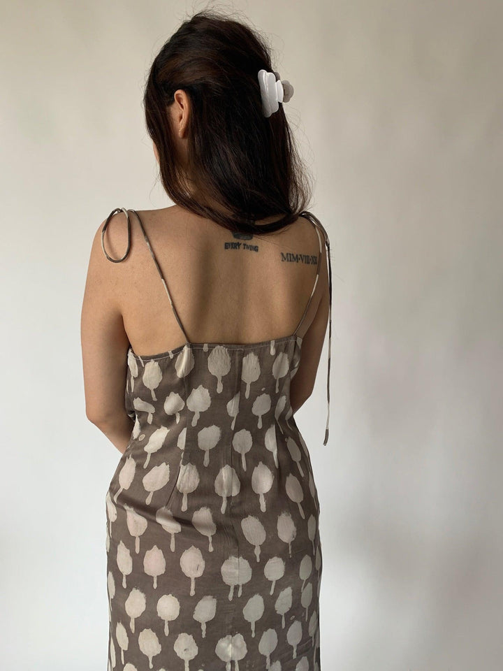 String Tie Long Dress - SHIVKA